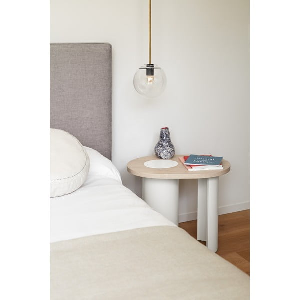 Tárolóasztal kőrisfa dekorral 45x60 cm Nori – Teulat-image-1