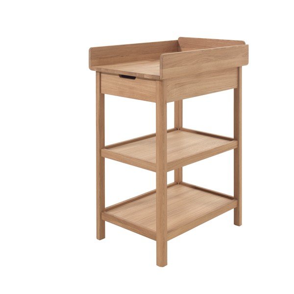 Natúr színű tölgyfa pelenkázó asztal pelenkázó feltéttel Forrest – Vipack