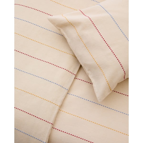 Bézs bio pamut gyerek ágyneműhuzat babaágyhoz lepedővel 110x180 cm Indani – Kave Home-image-3