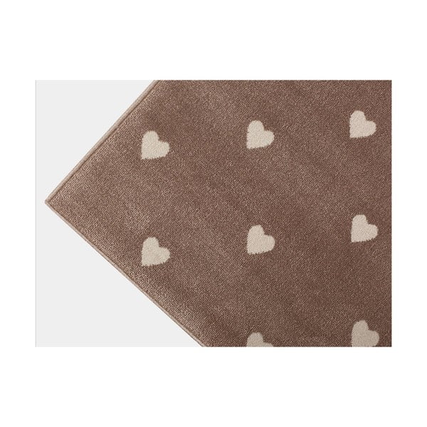 Beige Dots barna szívecskés szőnyeg, 133 x 190 cm - KICOTI-image-3