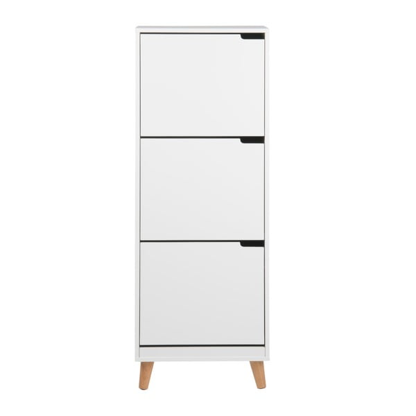 Mitra fehér cipősszekrény billenő fiókokkal - Actona-image-4