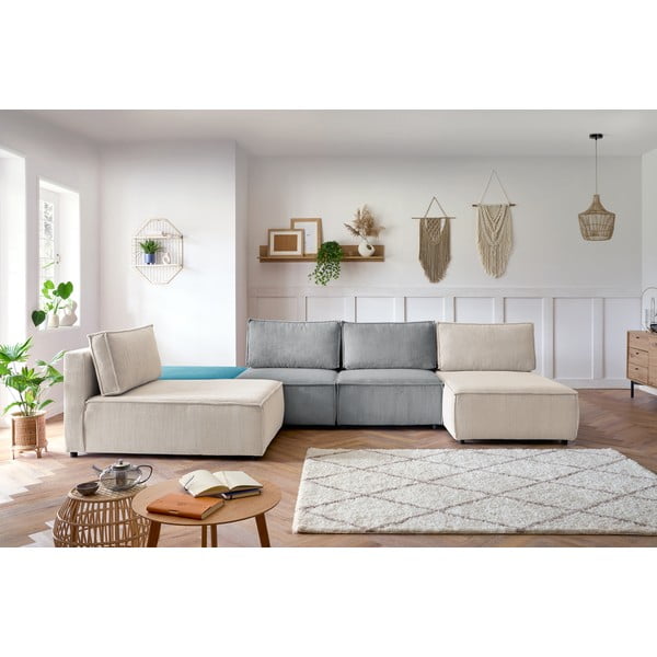 Kordbársony sarokkanapé (variálható) Nihad modular – Bobochic Paris-image-1