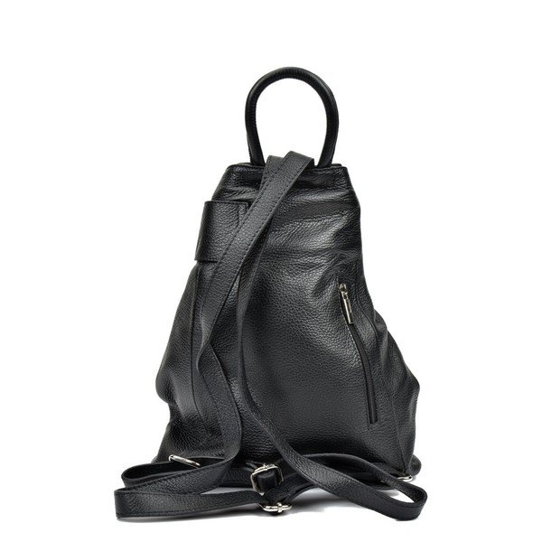 Makna fekete bőr hátizsák - Anna Luchini-image-4