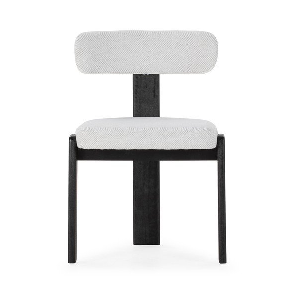 Fekete-világosszürke kárpitozott étkezőszék szett 2 db-os Nadia – MOME