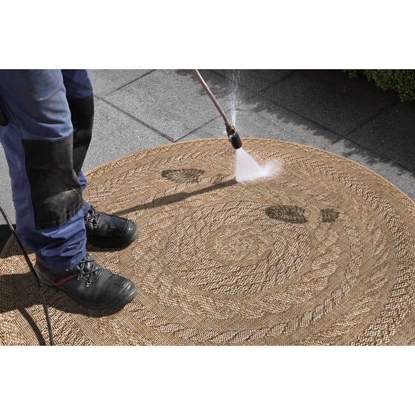 Almendro bézs kültéri szőnyeg, Ø 160 cm - NORTHRUGS-image-2