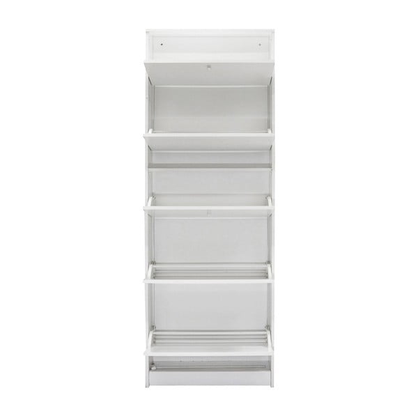 Issa fehér fa cipőtartó 5 billenő polccal - Evergreen House-image-4