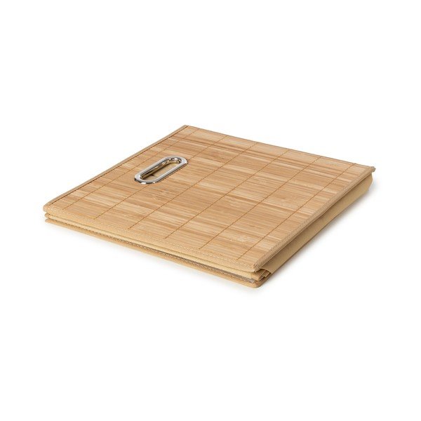 Bambusz tárolókosár polcos állványhoz 31x31x31 cm Anji – Compactor-image-3