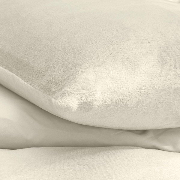 Krémszínű kétszemélyes-hosszabbított háromrészes mikroflanel ágyneműhuzat 240x220 cm Flanou – douceur d'intérieur-image-2
