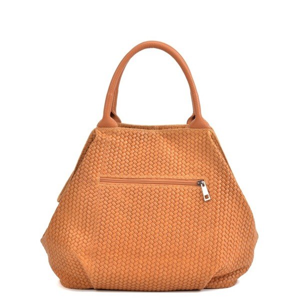 Betania konyak barna bőr kézitáska - Mangotti Bags-image-1