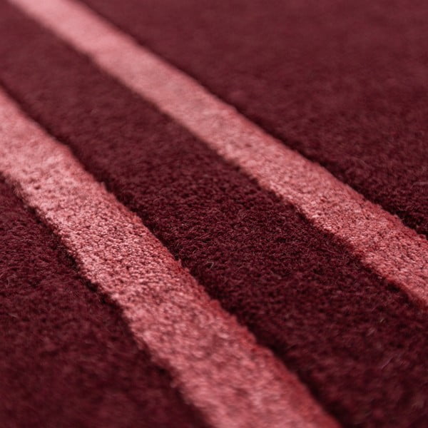 Borvörös kézi szövésű gyapjú szőnyeg 160x230 cm Gatsby – Flair Rugs-image-4