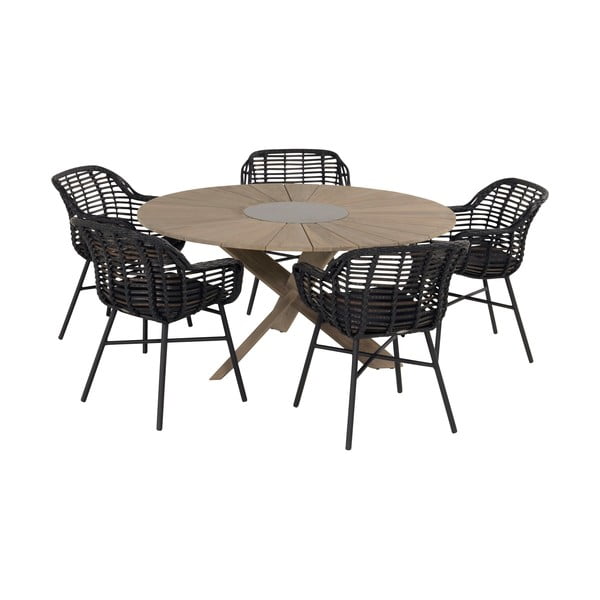 Fekete műanyag kerti szék Cecilia – Hartman-image-4