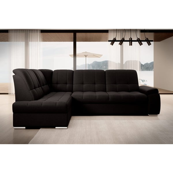 Barna kinyitható-tárolóhelyes sarokkanapé (bal oldali-L alakú) Sado – ELTAP-image-3