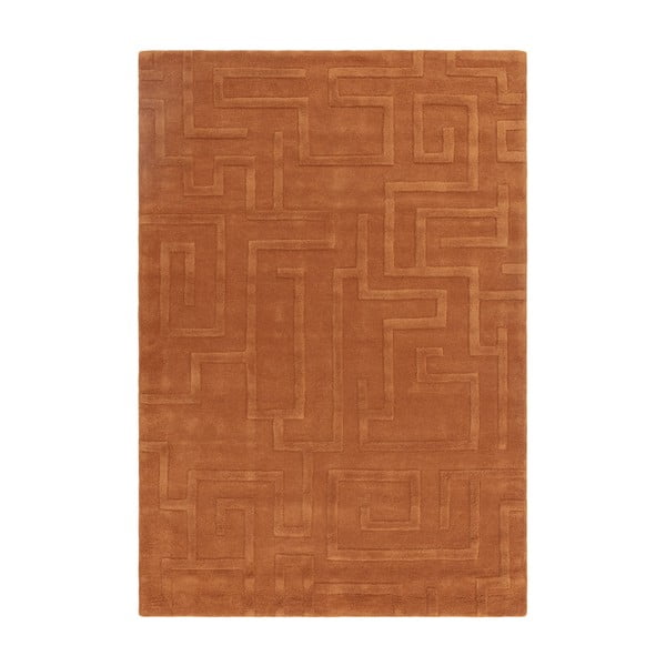 Téglavörös gyapjú szőnyeg 120x170 cm Maze – Asiatic Carpets
