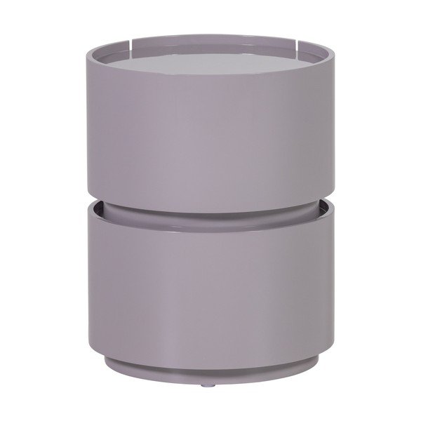 Világosszürke fényes éjjeliszekrény Lunex – WOOOD