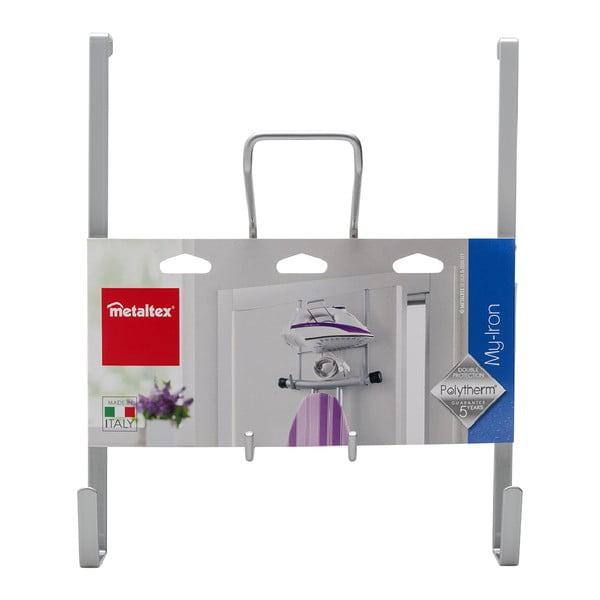 Iron ajtóra akasztható vasalódeszka tartó, hosszúság 28 cm - Metaltex-image-2