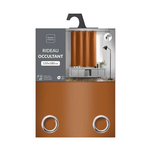 Terrakotta színű sötétítő függöny 135x180 cm Occult – douceur d'intérieur-image-2