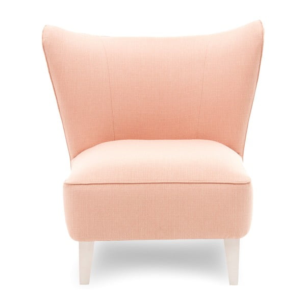Sandy világos rózsaszín fotel világos lábakkal - Vivonita-image-1