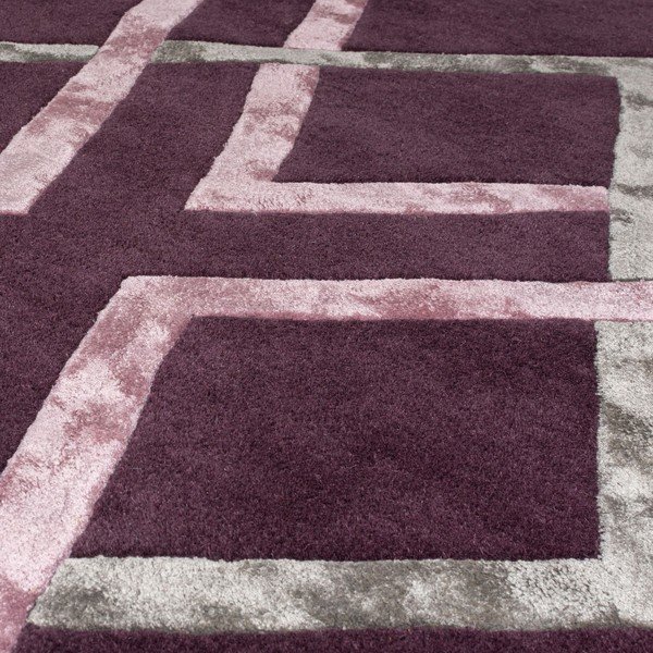 Trellis lila viszkóz szőnyeg, 160 x 230 cm - Flair Rugs-image-2