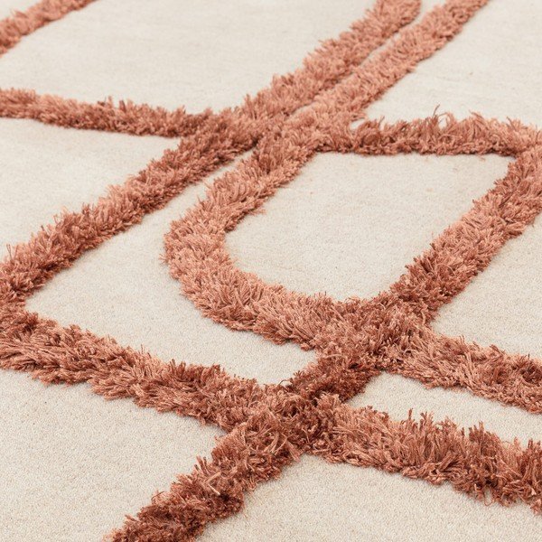 Téglavörös-krémszínű kézi szövésű gyapjú szőnyeg 160x230 cm Matrix – Asiatic Carpets-image-2