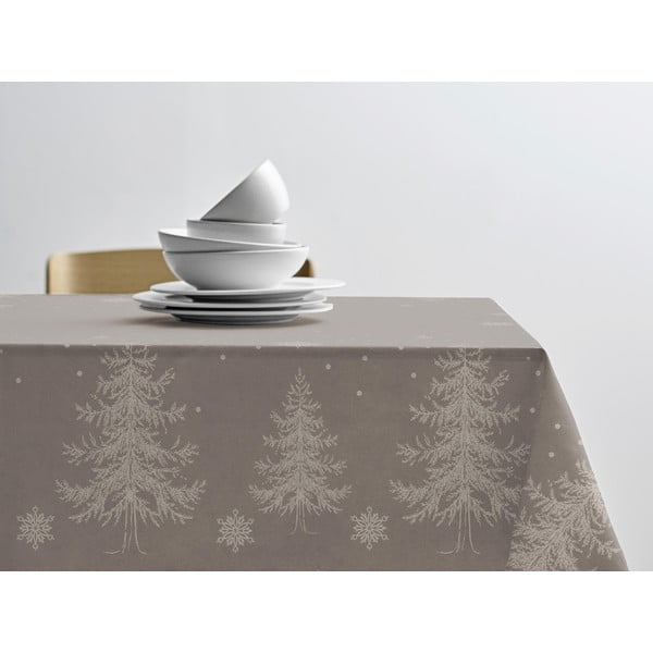 Winterland világosbarna organikus pamut asztalterítő, 150 x 320 cm - Södahl