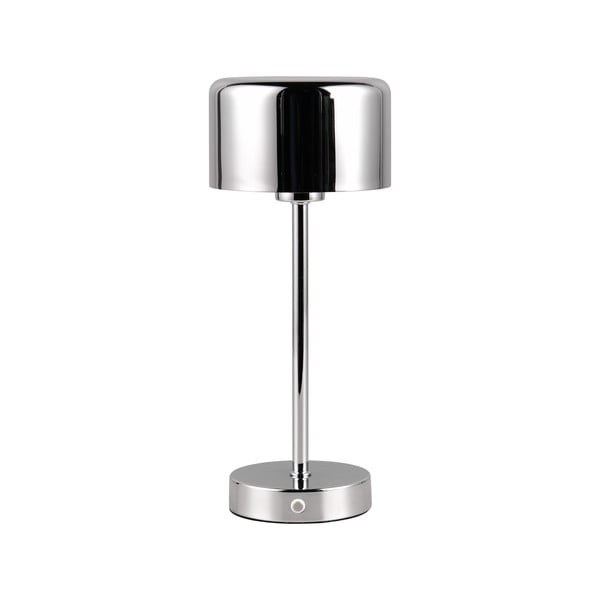Fényes ezüstszínű LED dimmelhető asztali lámpa (magasság 30 cm) Jeff – Trio