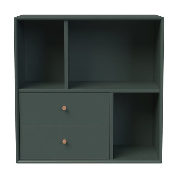 Sötétzöld fali könyvespolc 70x70 cm Z – Tenzo