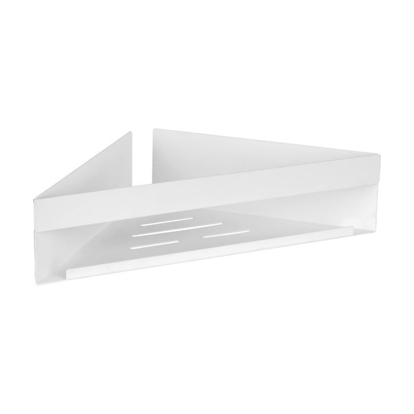 Matt fehér öntapadós rozsdamentes acél Turbo-Loc fürdőszobai sarokpolc Genova – Wenko-image-2