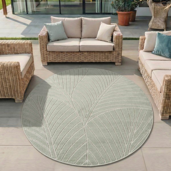 Zöld kerek kültéri-beltéri szőnyeg ø 160 cm Nova 1203 – Ayyildiz Carpets-image-1