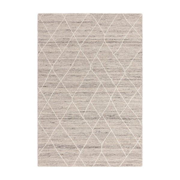 Világosszürke gyapjú szőnyeg 200x290 cm Noah – Asiatic Carpets