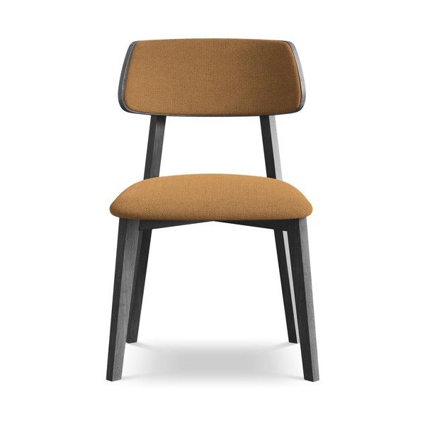 Terrakotta színű tömörfa étkezőszék Niu – Makamii-image-1