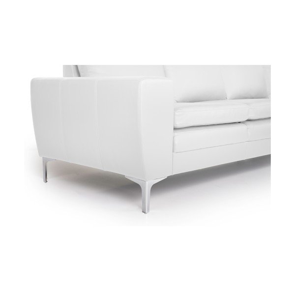 Twigo fehér bőr kanapé, jobb oldali fekvőfotellel - Scandic-image-4