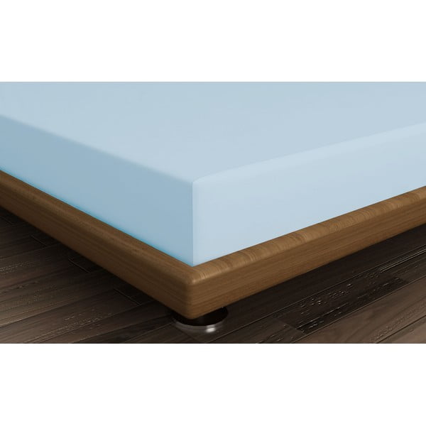 Világoskék gumis pamut lepedő 140x200 cm – Mijolnir-image-1