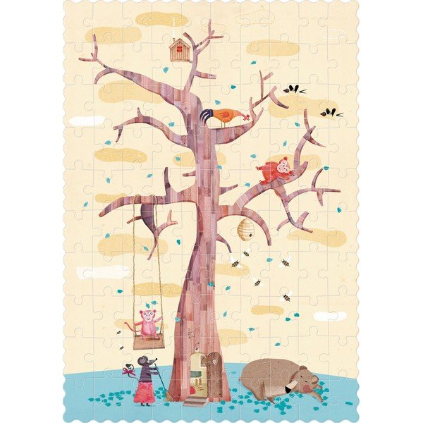 Fa kétoldalas zsebpuzzle - Londji-image-1
