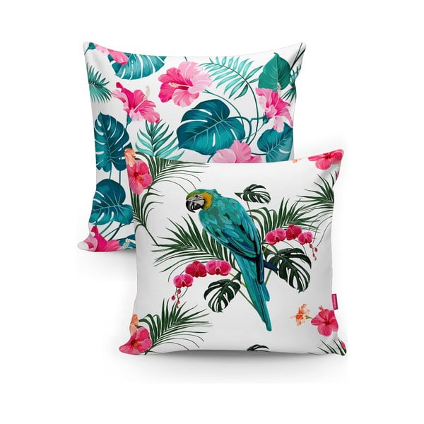 Green Leave Parrot 2 db párnahuzat, 45 x 45 cm - Minimalist Cushion Covers