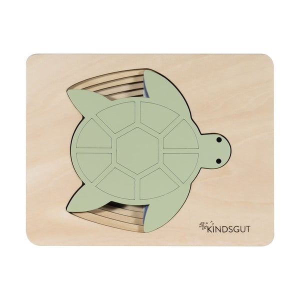 Fa formabeillesztős puzzle Turtle – Kindsgut