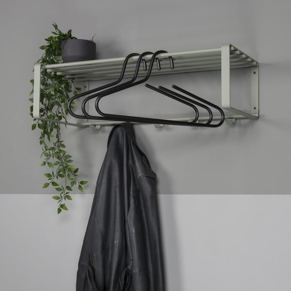 Szürkészöld fém fali fogas polccal 70 cm Rex – Spinder Design-image-1