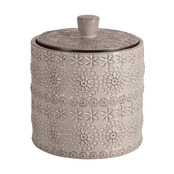 Bézs porcelán fürdőszobai rendszerező vattakorongokhoz Relief – Spirella