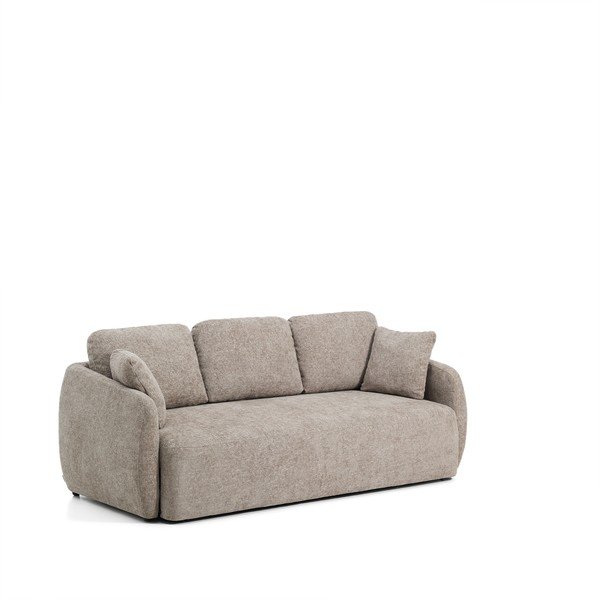 Szürkésbarna zsenília kinyitható kanapé 218 cm Laira – Kave Home-image-2