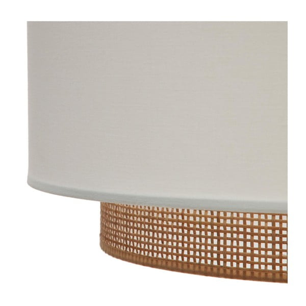 Fehér-natúr színű textil lámpabúra ø 40 cm Erna – Kave Home-image-3