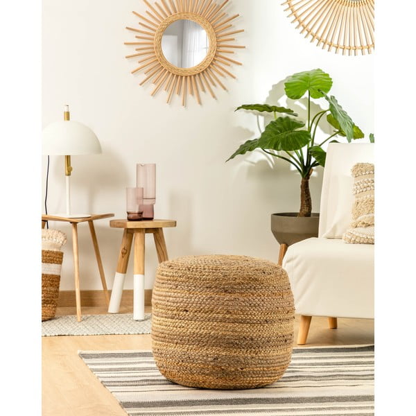 Natúr színű puff Doc – Kave Home-image-2