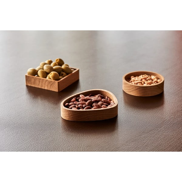 Natúr színű dekoratív fa tárolódoboz 11x11x3 cm Square S – LIND DNA-image-2