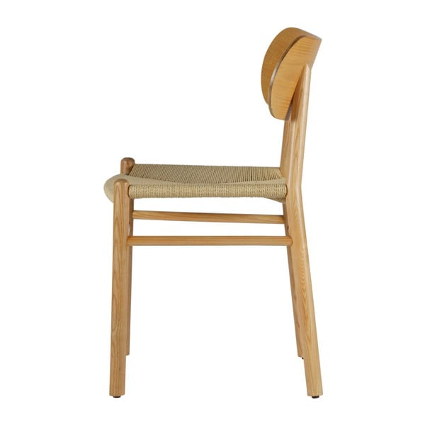 Jointly étkezőszék kaucsukfából, rattan ülőrésszel - BePureHome-image-4