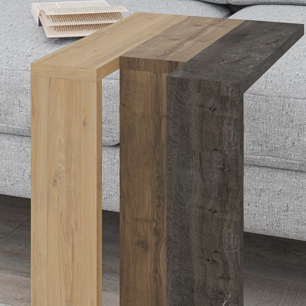 Tárolóasztal tölgyfa dekorral 40x30 cm Macha – Marckeric-image-1