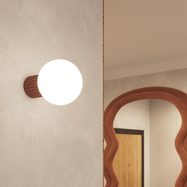 Világosbarna fali lámpa ø 12 cm Orbital – Sollux-image-2