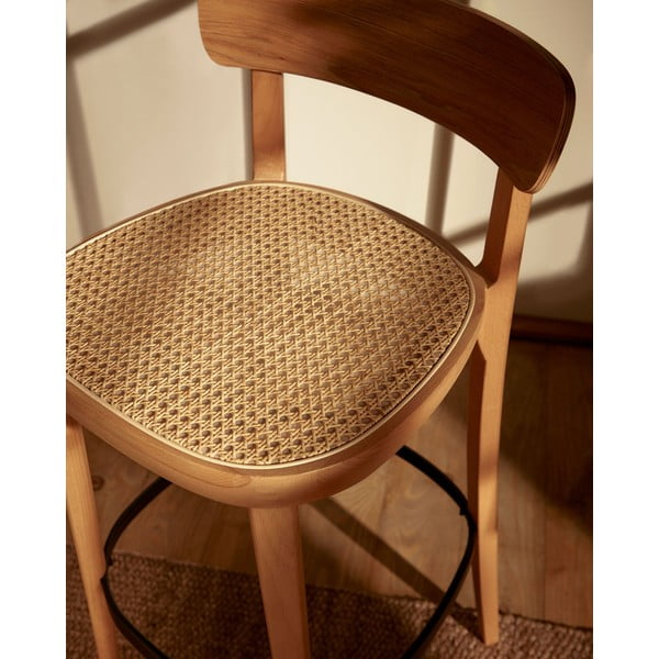 Natúr színű bárszék kőrisfa dekorral 99 cm Romane – Kave Home-image-2