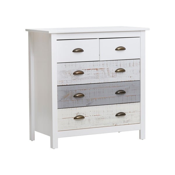 Romantica fehér-szürke 4 fiókos komód, 79 x 80 cm - Marckeric-image-3