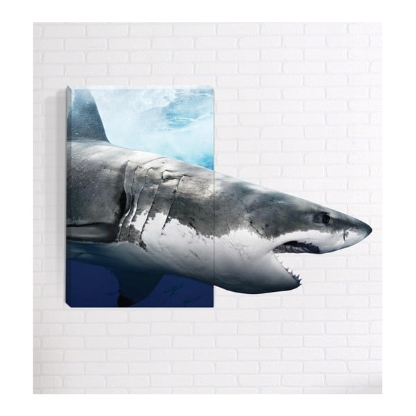 Shark 3D fali kép, 40 x 60 cm - Mosticx
