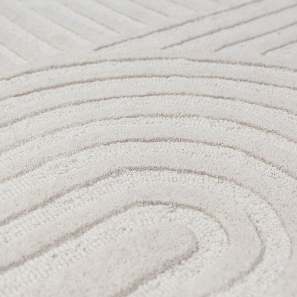 Elefántcsont színű kézi szövésű gyapjú szőnyeg 120x170 cm Zen Garden – Flair Rugs-image-2
