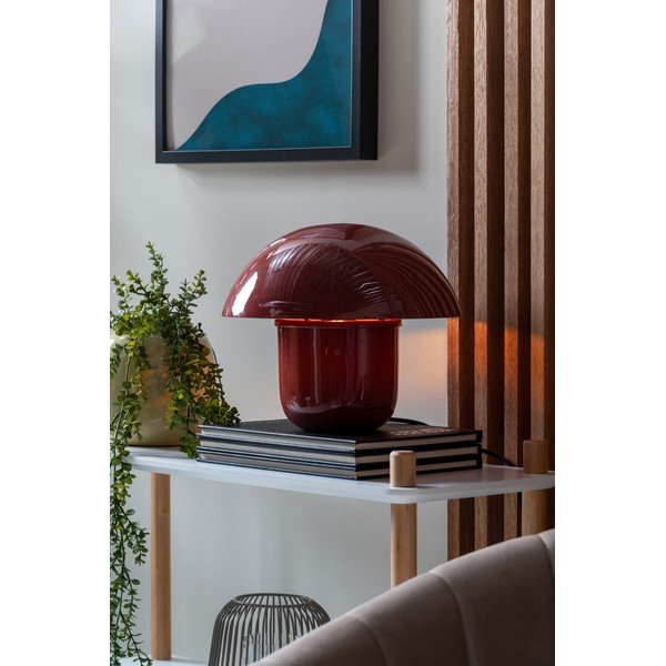 Borvörös fém asztali lámpa (magasság 25 cm) Fat Mushroom – Leitmotiv-image-1