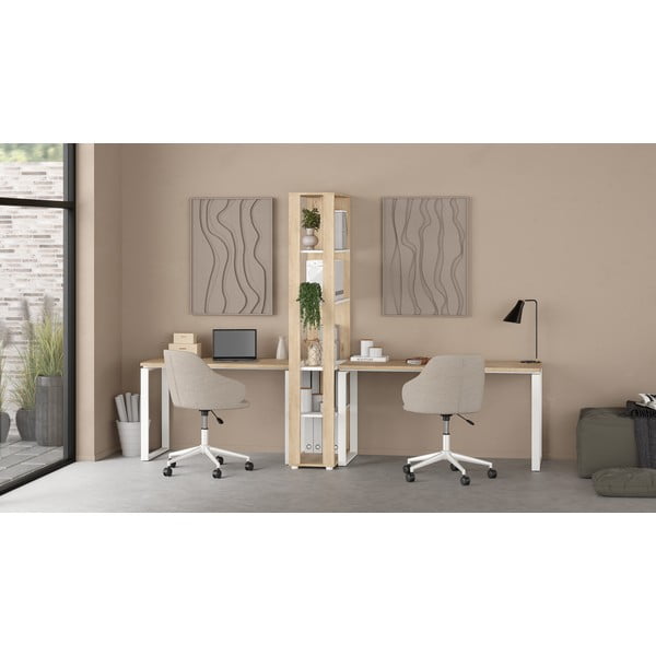 Íróasztal tölgyfa dekoros asztallappal 60x150 cm Sign – Tvilum-image-4